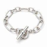 Oval Link T Bar Bracelet
