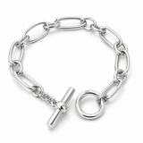 Oval Link T Bar Bracelet