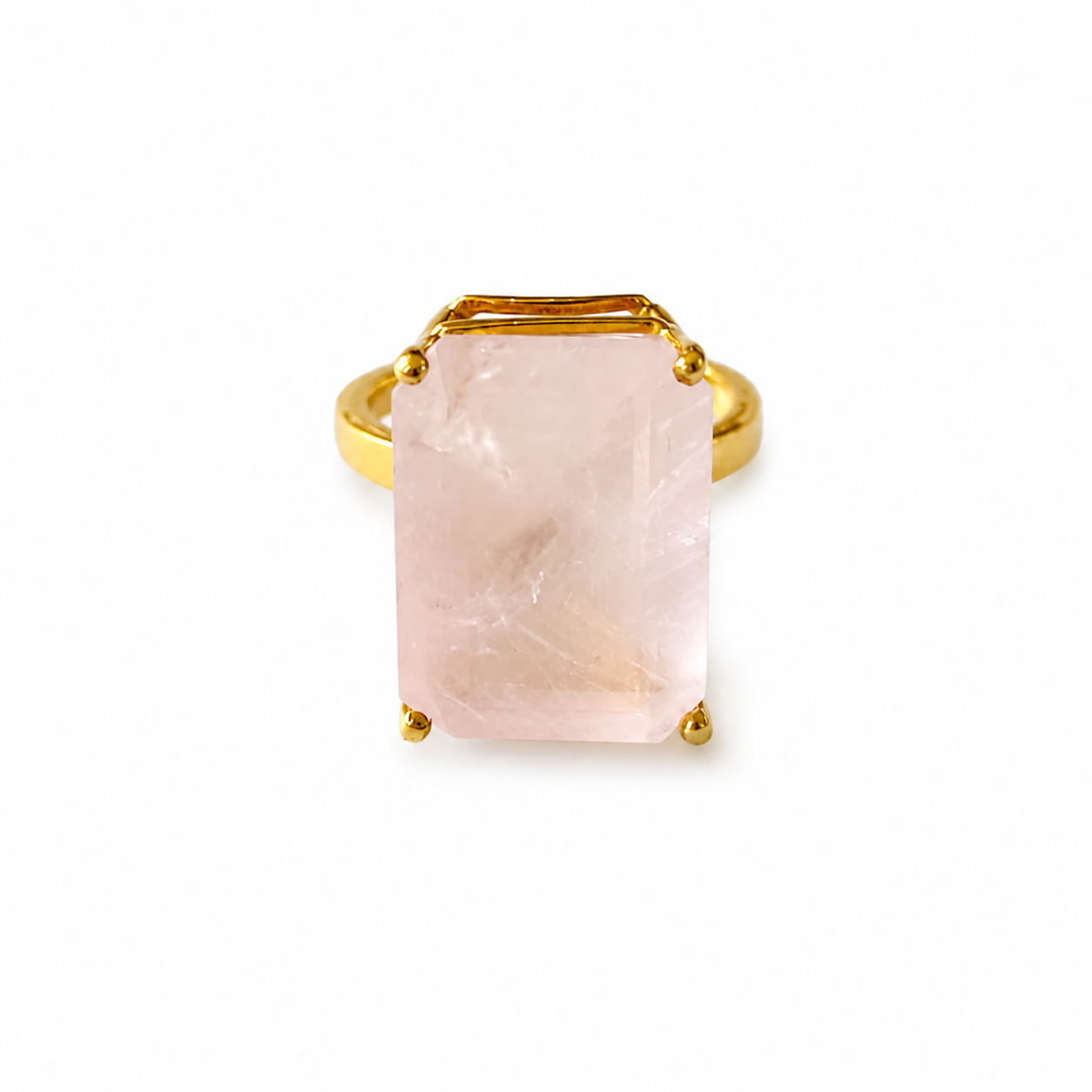 Rose Quartz Cocktail Ring