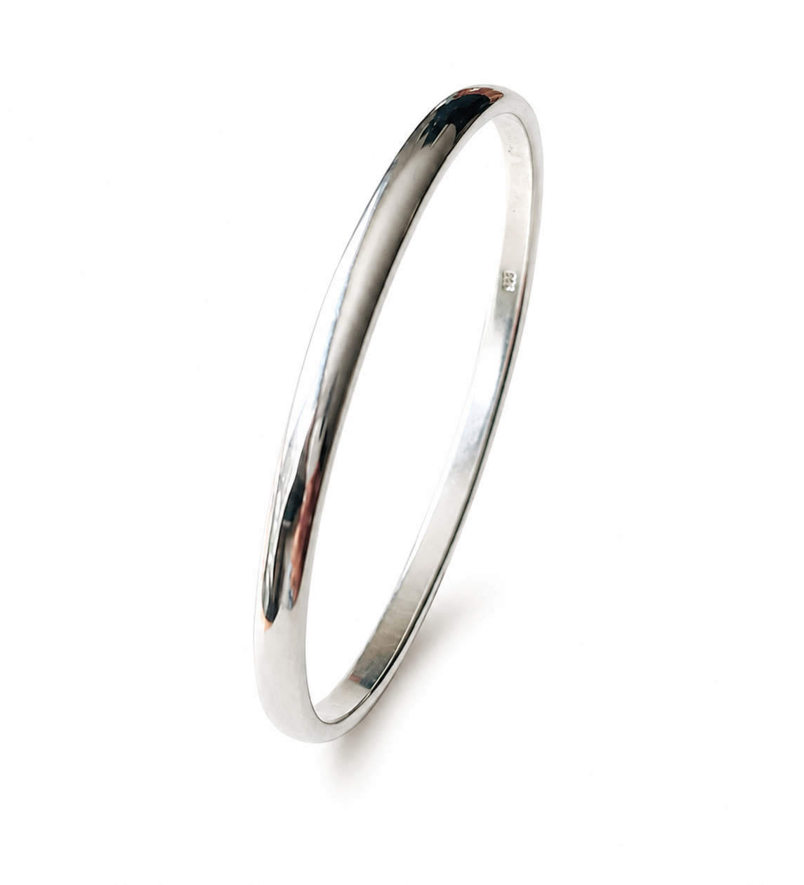 Smooth Silver Bangle