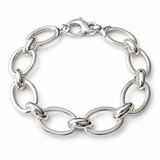 Silver Oval Link Bracelet