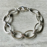 Silver Oval Link Bracelet