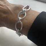 Silver Oval Link Bracelet